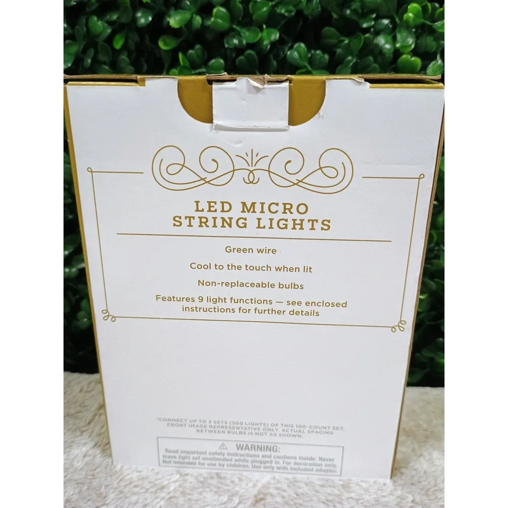 Wondershop Target 100 LED Micro String Lights H Hot Pink Green Wire 9‎ Functions